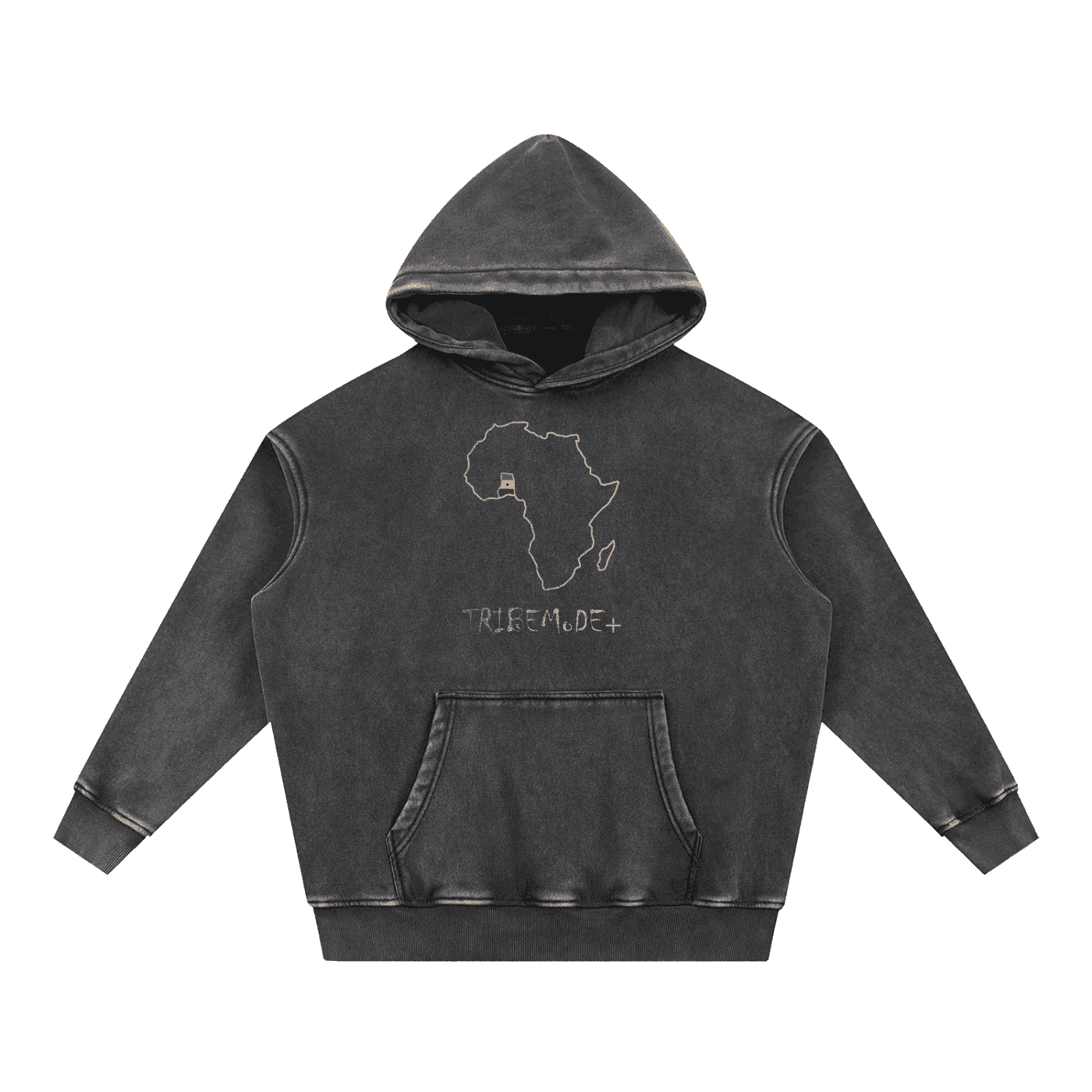Snow Wash Fleece Oversize Hoodie - Tribemodeplus
