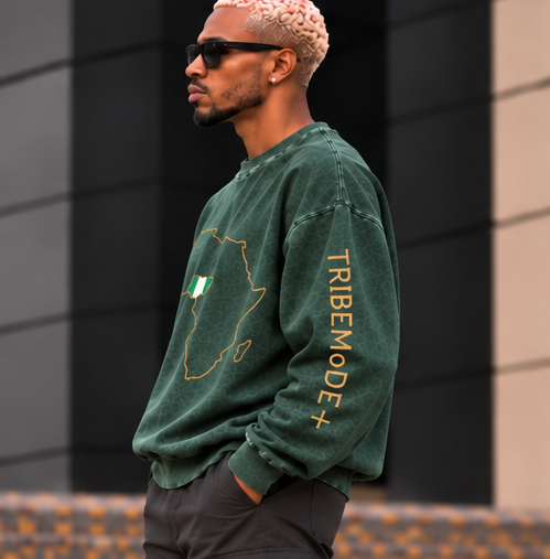 Nigeria Oversized Sweatshirt — Snow Washed