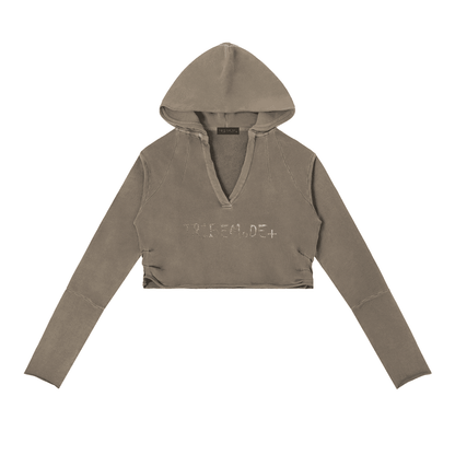 Vintage Washed Raw Edge Hoodie - Tribemodeplus