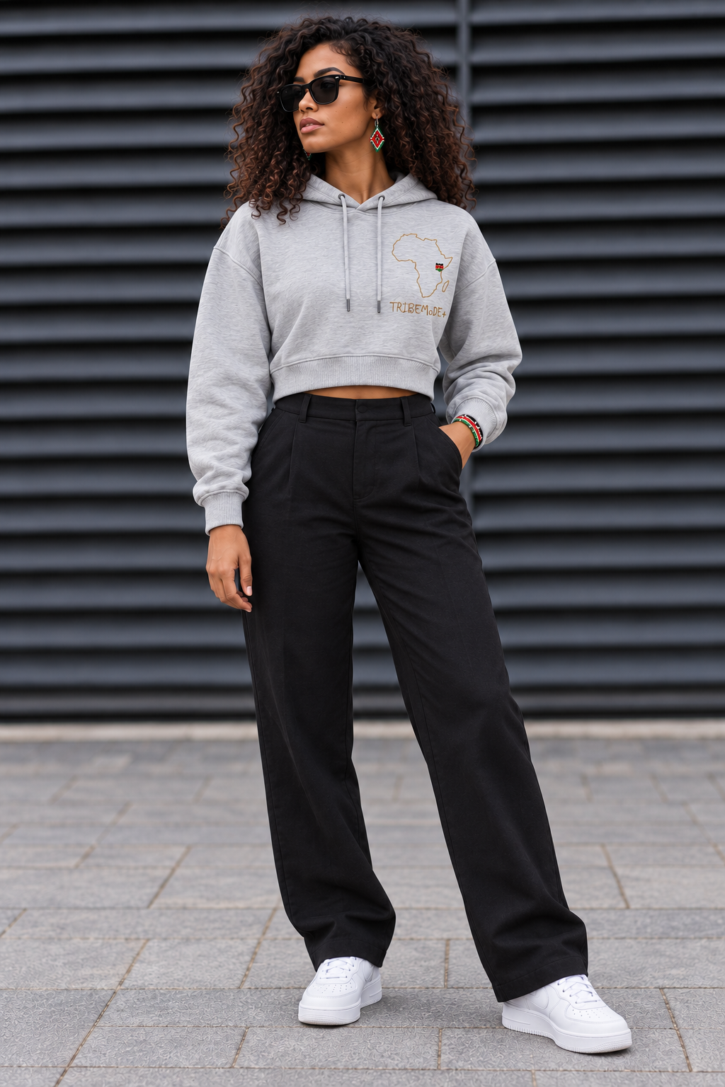 Kenya Cropped Hoodie — Essential