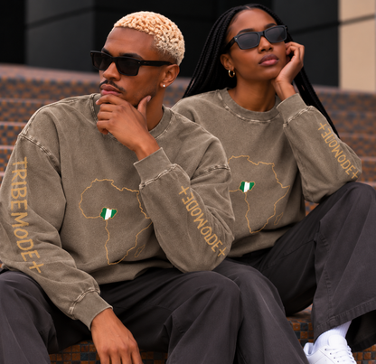 Nigeria Oversized Sweatshirt — Snow Washed