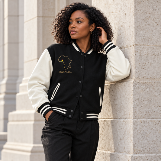 Ghana Varsity Jacket — Two-Tone Fleeced