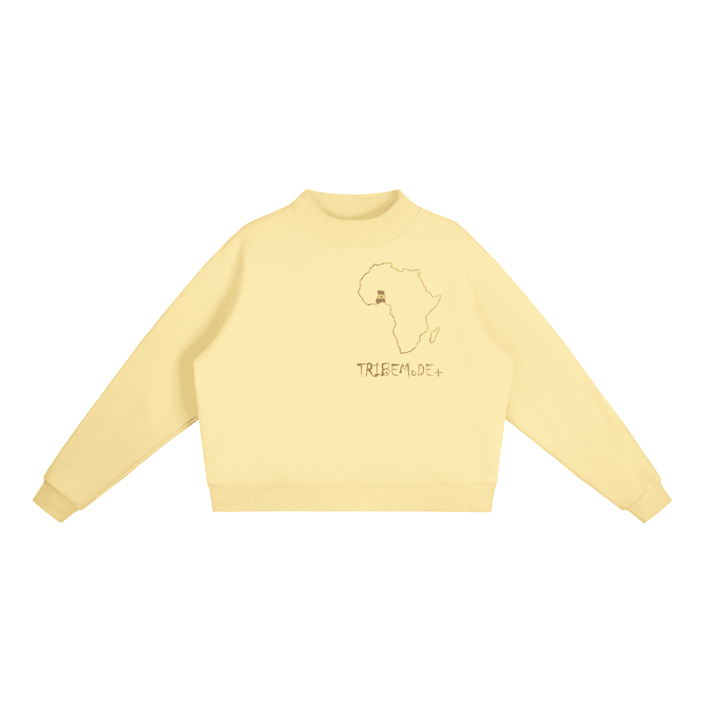 Essential Fleece Mock-Neck Crew Sweatshirt - Tribemodeplus