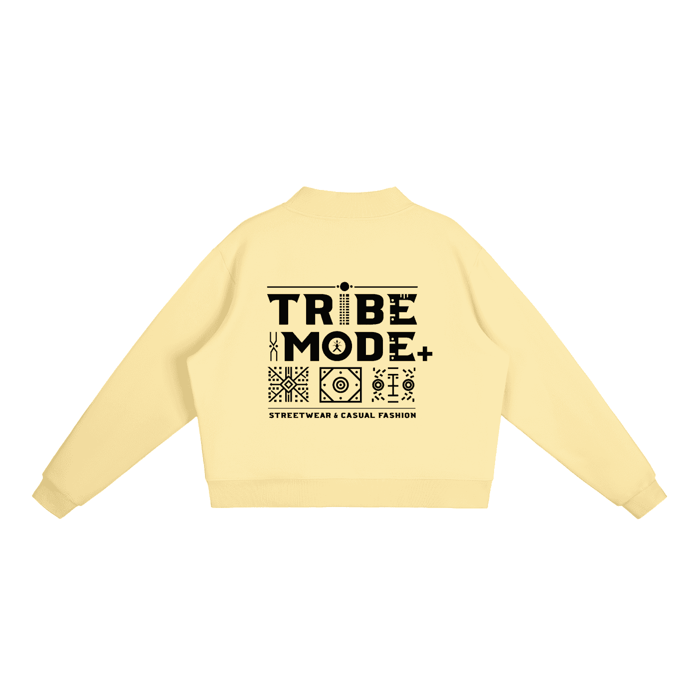 Essential Fleece Mock-Neck Crew Sweatshirt - Tribemodeplus