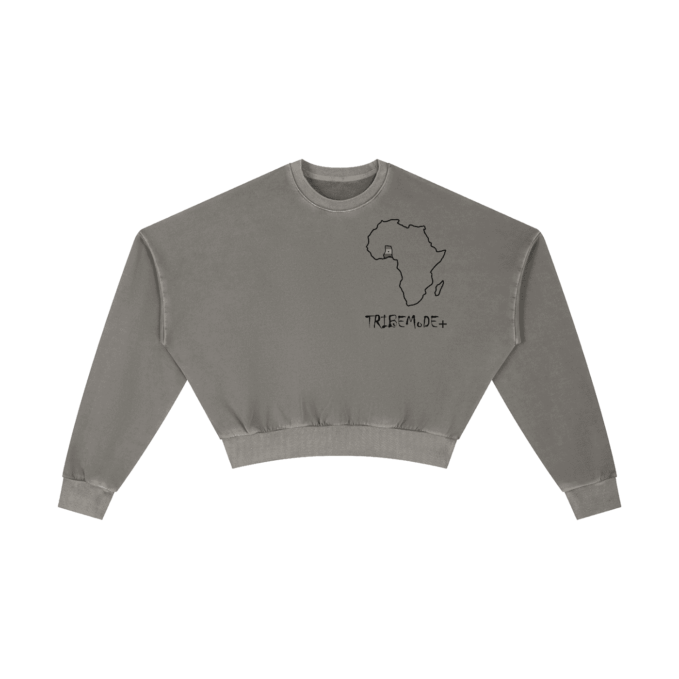 Vintage Washed Cropped Sweatshirt - Tribemodeplus