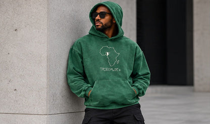 Nigeria Oversized Hoodie — Snow Wash Fleece