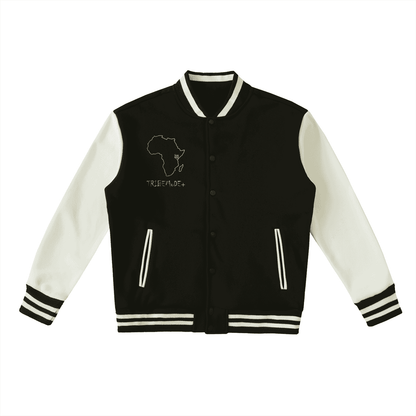 Two-Tone Fleeced Varsity Jacket - Tribemodeplus