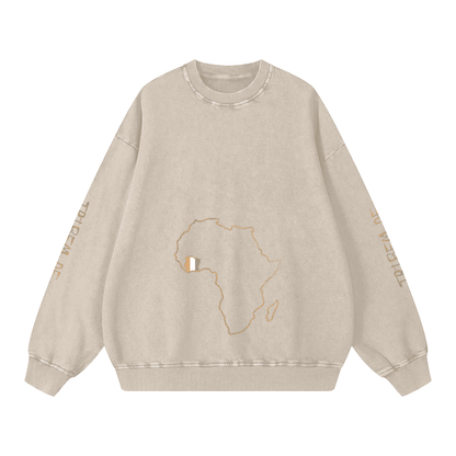 Snow Washed Oversized Sweatshirt - Tribemodeplus