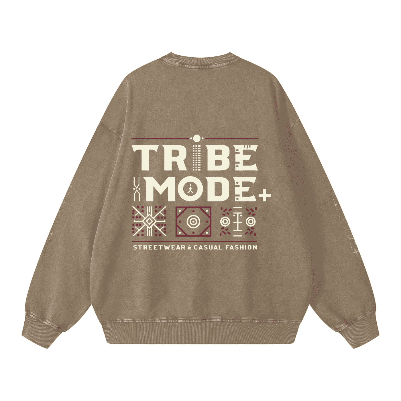 Snow Washed Oversized Sweatshirt - Tribemodeplus