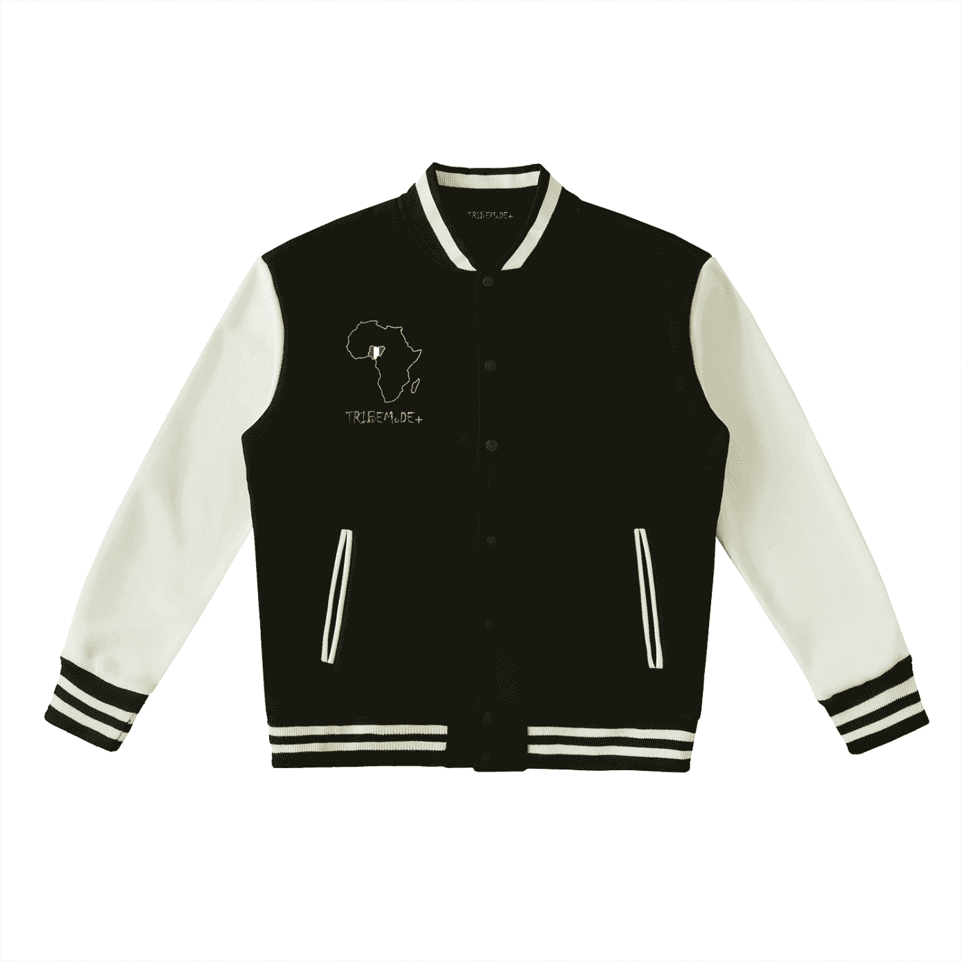 Two-Tone Fleeced Varsity Jacket - Tribemodeplus