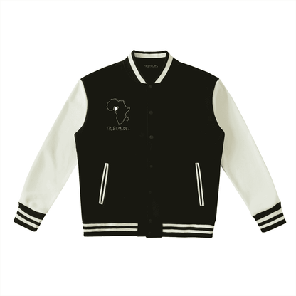 Two-Tone Fleeced Varsity Jacket - Tribemodeplus