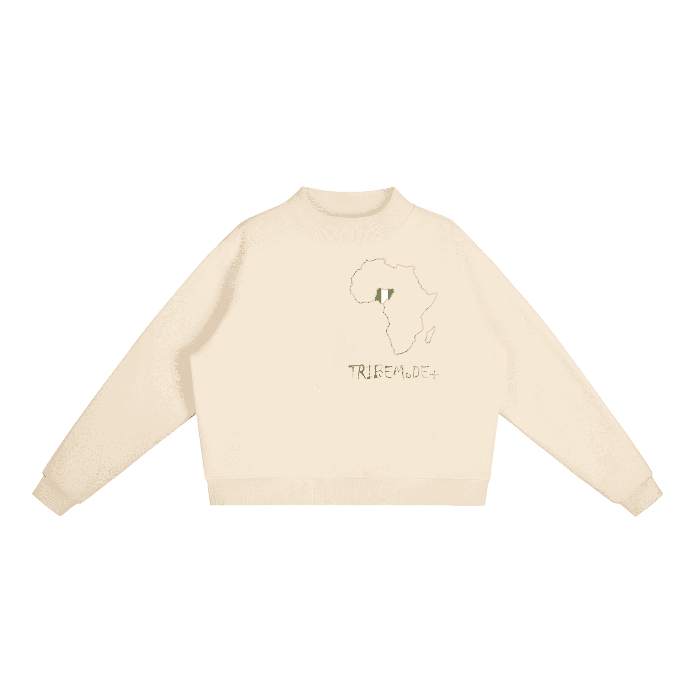 Essential Fleece Mock-Neck Crew Sweatshirt - Tribemodeplus