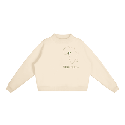 Essential Fleece Mock-Neck Crew Sweatshirt - Tribemodeplus