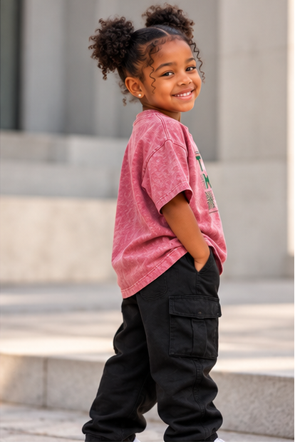 Nigeria Kids' T-Shirt — Snow Washed