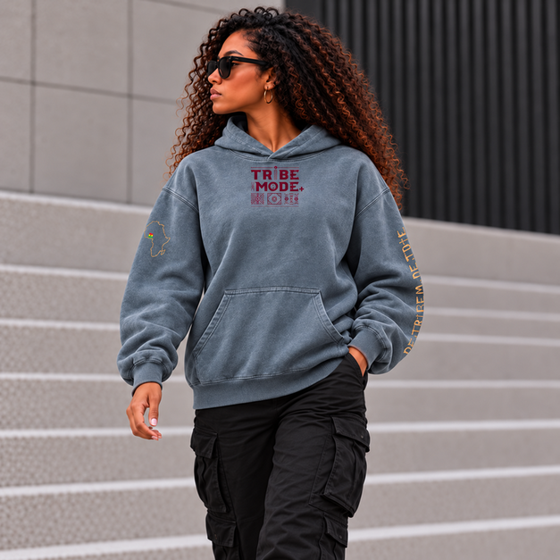 Ghana Oversized Hoodie  —  Heavyweight Sunfade
