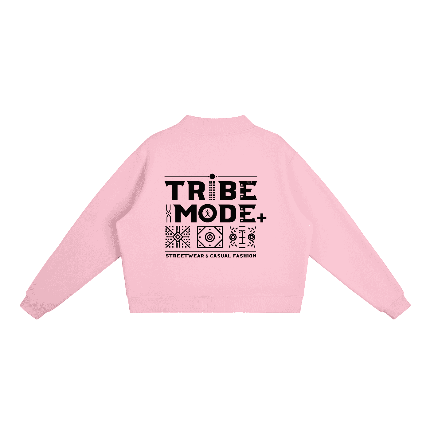 Essential Fleece Mock-Neck Crew Sweatshirt - Tribemodeplus