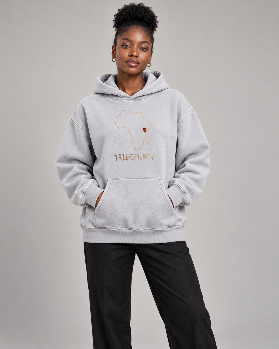 Kenya Oversized Hoodie — Snow Wash Fleece