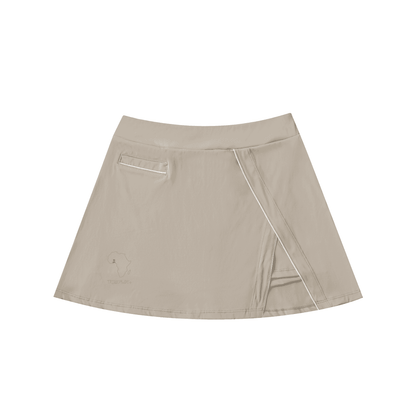 High-Waist Pocketed A-Line Skirt - Tribemodeplus