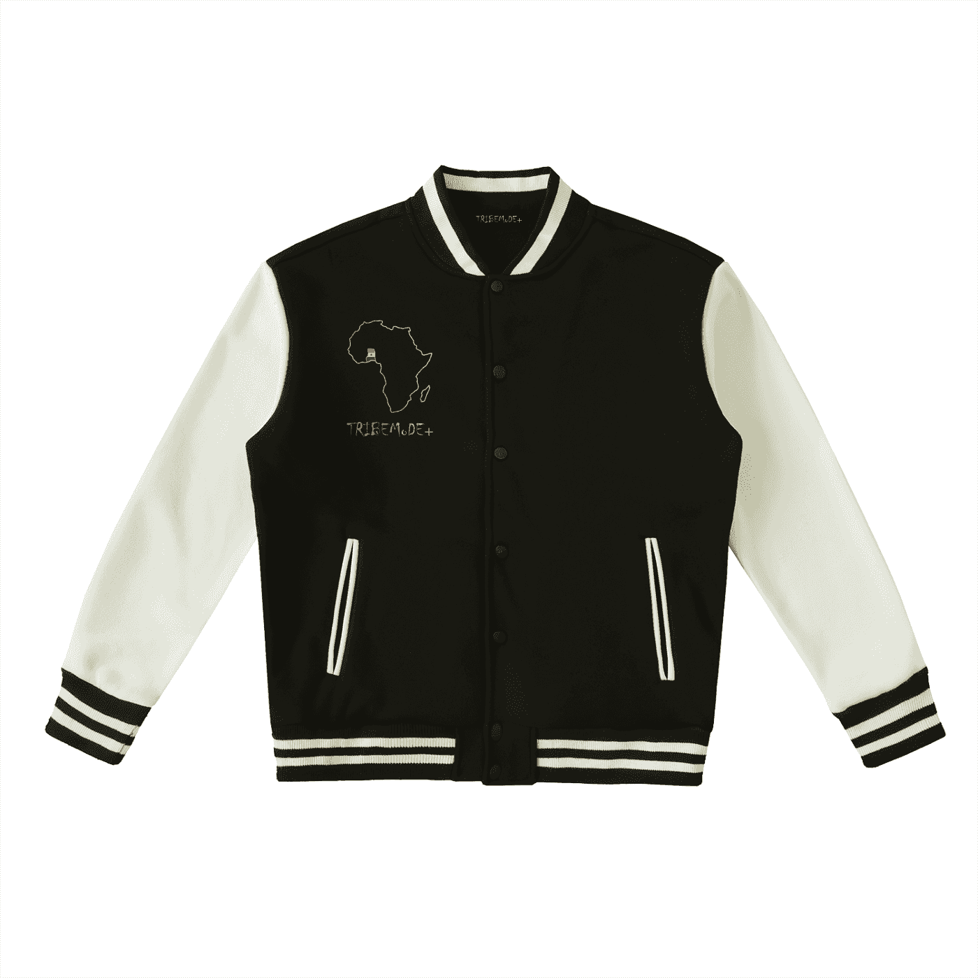 Two-Tone Fleeced Varsity Jacket - Tribemodeplus