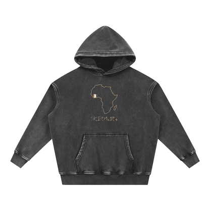 Snow Wash Fleece Oversize Hoodie - Tribemodeplus
