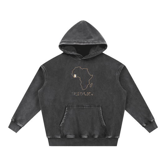 Snow Wash Fleece Oversize Hoodie - Tribemodeplus