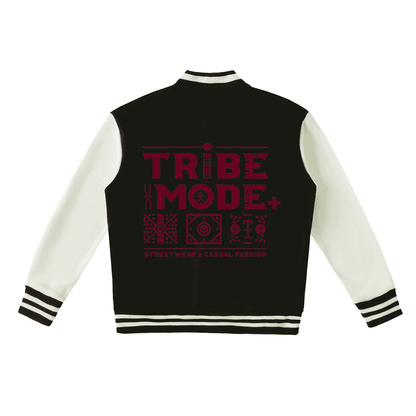 Two-Tone Fleeced Varsity Jacket - Tribemodeplus