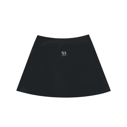 High-Waist Pocketed A-Line Skirt - Tribemodeplus