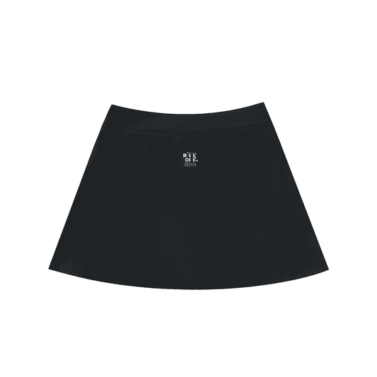 High-Waist Pocketed A-Line Skirt - Tribemodeplus