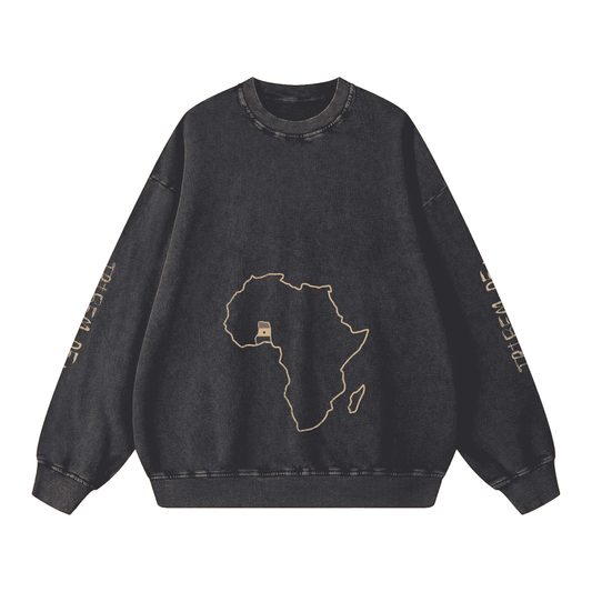 Snow Washed Oversized Sweatshirt - Tribemodeplus