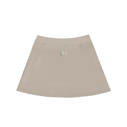 High-Waist Pocketed A-Line Skirt - Tribemodeplus