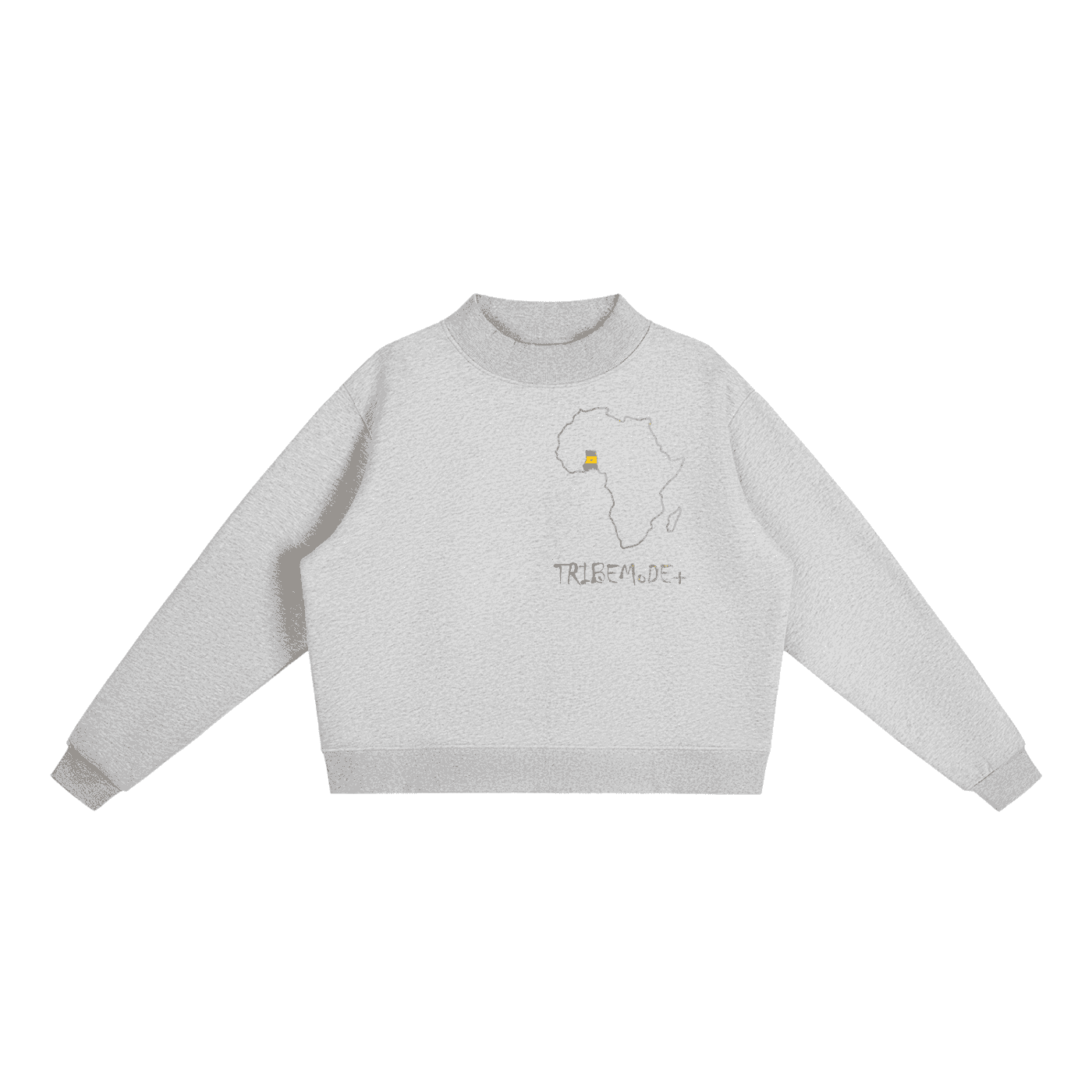 Essential Fleece Mock-Neck Crew Sweatshirt - Tribemodeplus