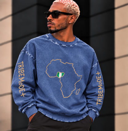 Nigeria Oversized Sweatshirt — Snow Washed