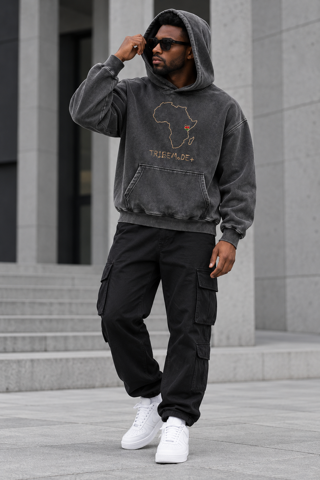 Kenya Oversized Hoodie — Snow Wash Fleece