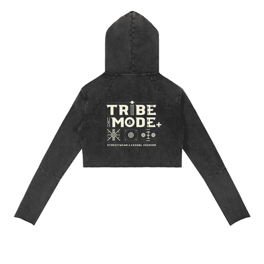 Vintage Washed Raw Edge Hoodie - Tribemodeplus
