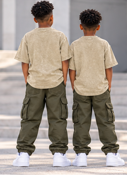 Nigeria Kids' T-Shirt — Snow Washed