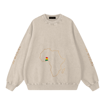 Snow Washed Oversized Sweatshirt - Tribemodeplus