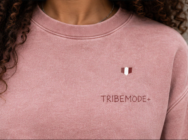 Nigeria Cropped Sweatshirt — Snow Washed Raw Edge