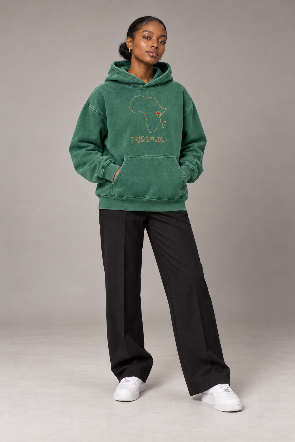 Kenya Oversized Hoodie — Snow Wash Fleece