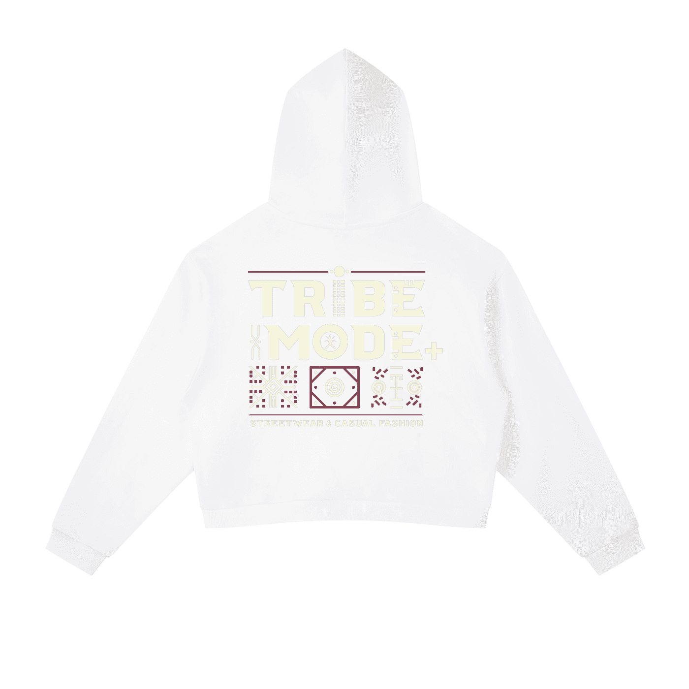 Contrast Side Stripe Cropped Hoodie - Tribemodeplus