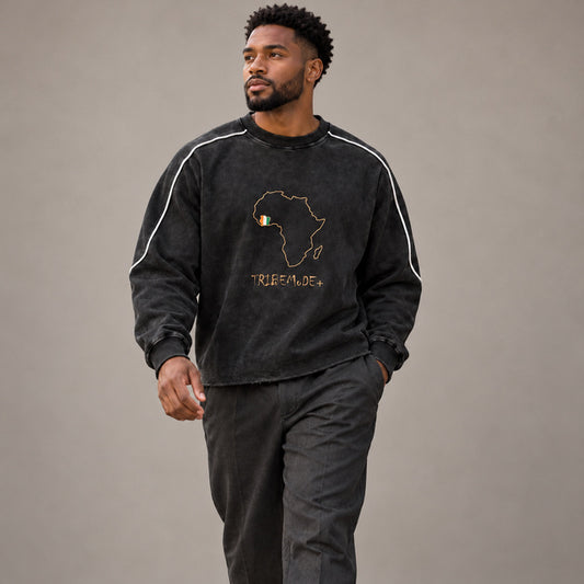 Ivory Coast Hem Sweatshirt — Mineral Wash Piping