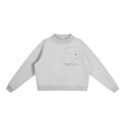 Essential Fleece Mock-Neck Crew Sweatshirt - Tribemodeplus