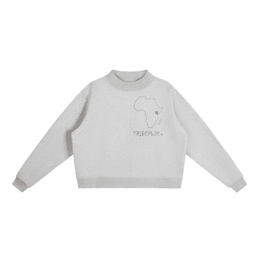 Essential Fleece Mock-Neck Crew Sweatshirt - Tribemodeplus
