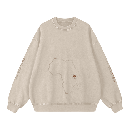 Snow Washed Oversized Sweatshirt - Tribemodeplus