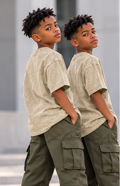 Nigeria Kids' T-Shirt — Snow Washed
