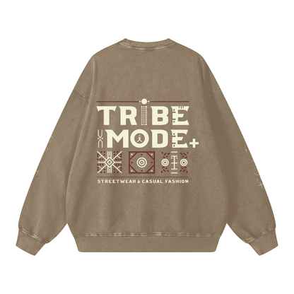 Snow Washed Oversized Sweatshirt - Tribemodeplus