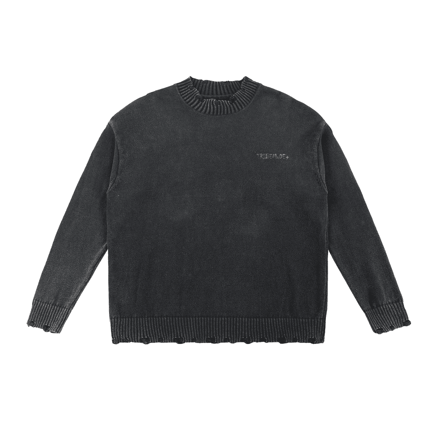 Vintage Washed Hand-Frayed Sweater - Tribemodeplus