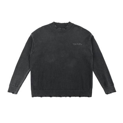 Vintage Washed Hand-Frayed Sweater - Tribemodeplus