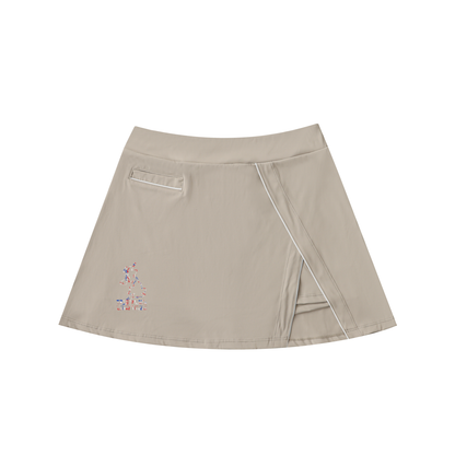 High-Waist Pocketed A-Line Skirt