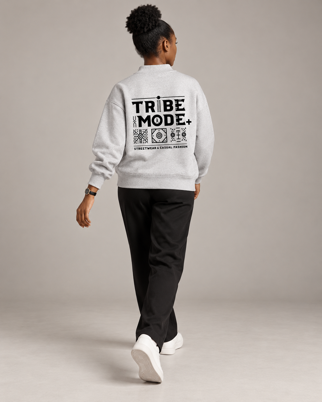 Kenya Sweatshirt — Essential Fleece Mock-Neck Crew