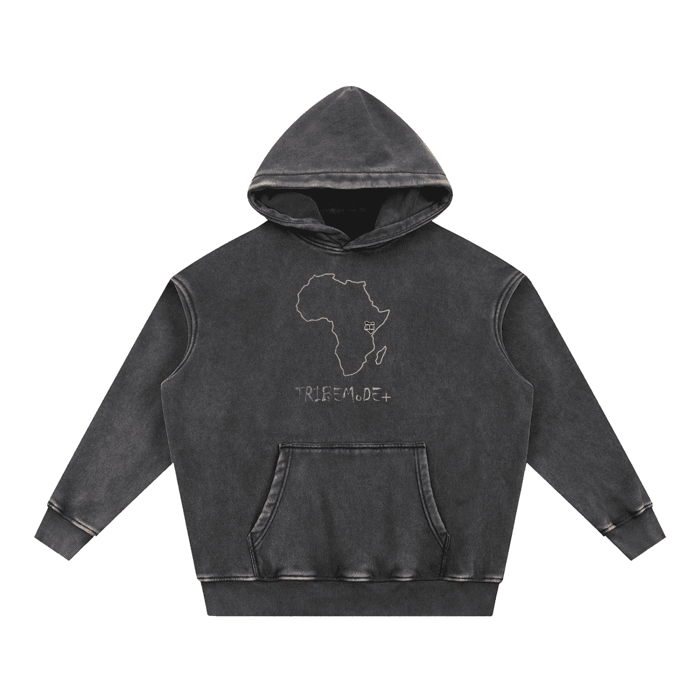 Snow Wash Fleece Oversize Hoodie - Tribemodeplus